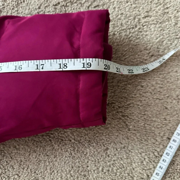 GAP Kids Girl Rose Pink Red Puffer Bomber Jacket Lined Removable Hood Size XL 12 - Picture 16 of 16